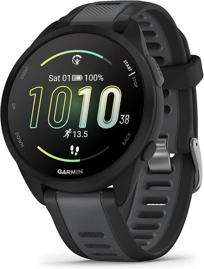 Garmin Forerunner 165 GPS Running Smartwatch, 43mm (Black)