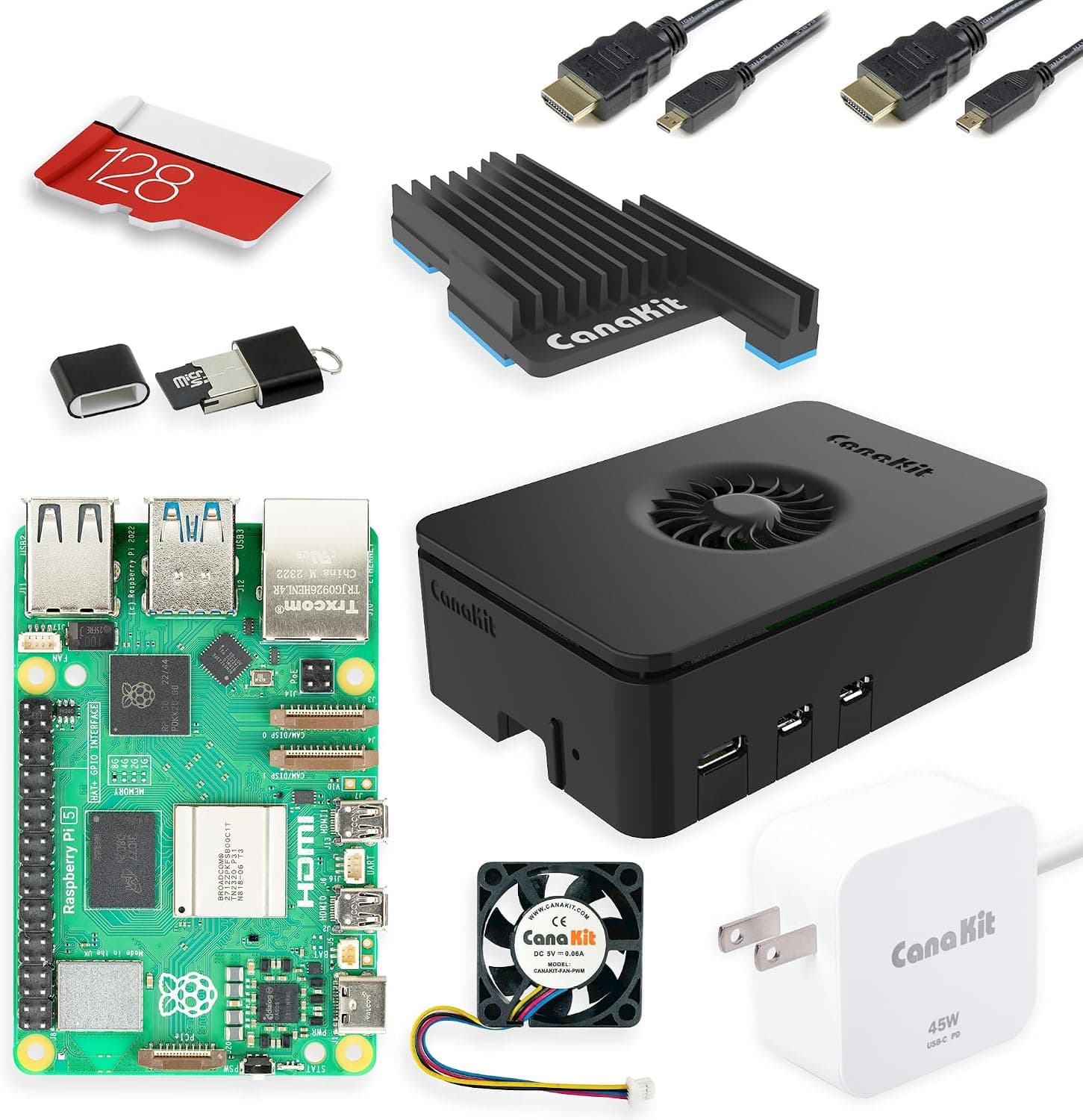 CanaKit Raspberry Pi 5 Starter Kit PRO (8GB RAM, 128GB)